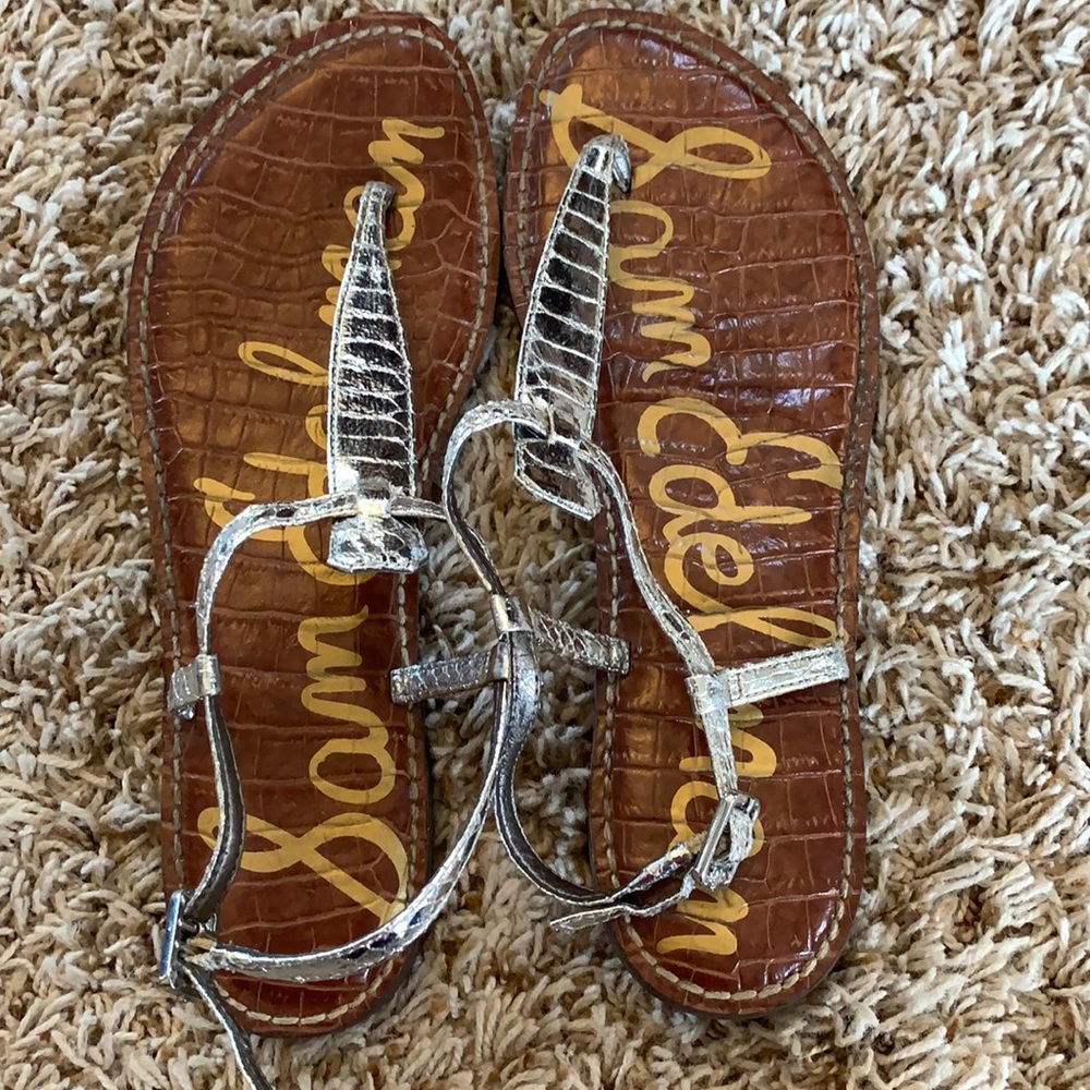 Sam Edelman metallic silver sandals